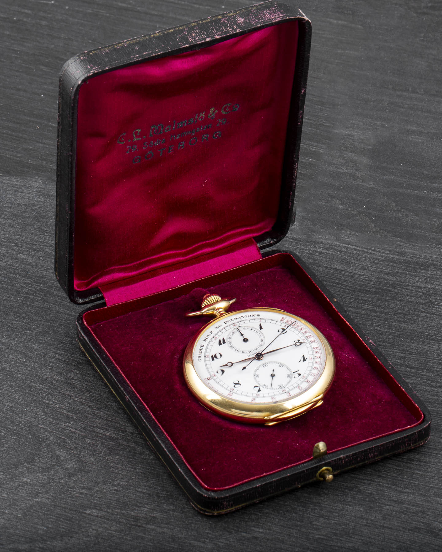 Longines Pocket Watch 54mm Chronograph “Contador” with original Box