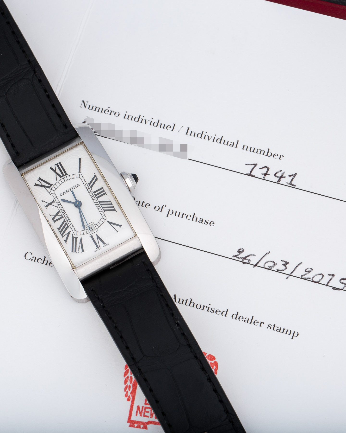 Cartier Tank Americaine White Gold Big Size Xl Automatic Reference 1741