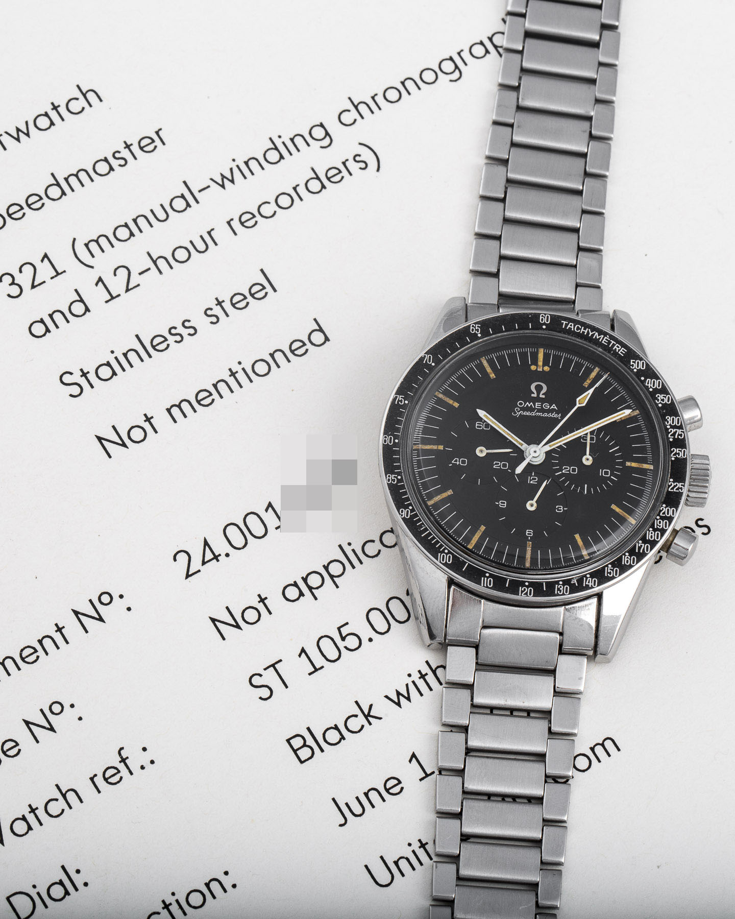 Omega Speedmaster Ed White 105.003-65 with Extract